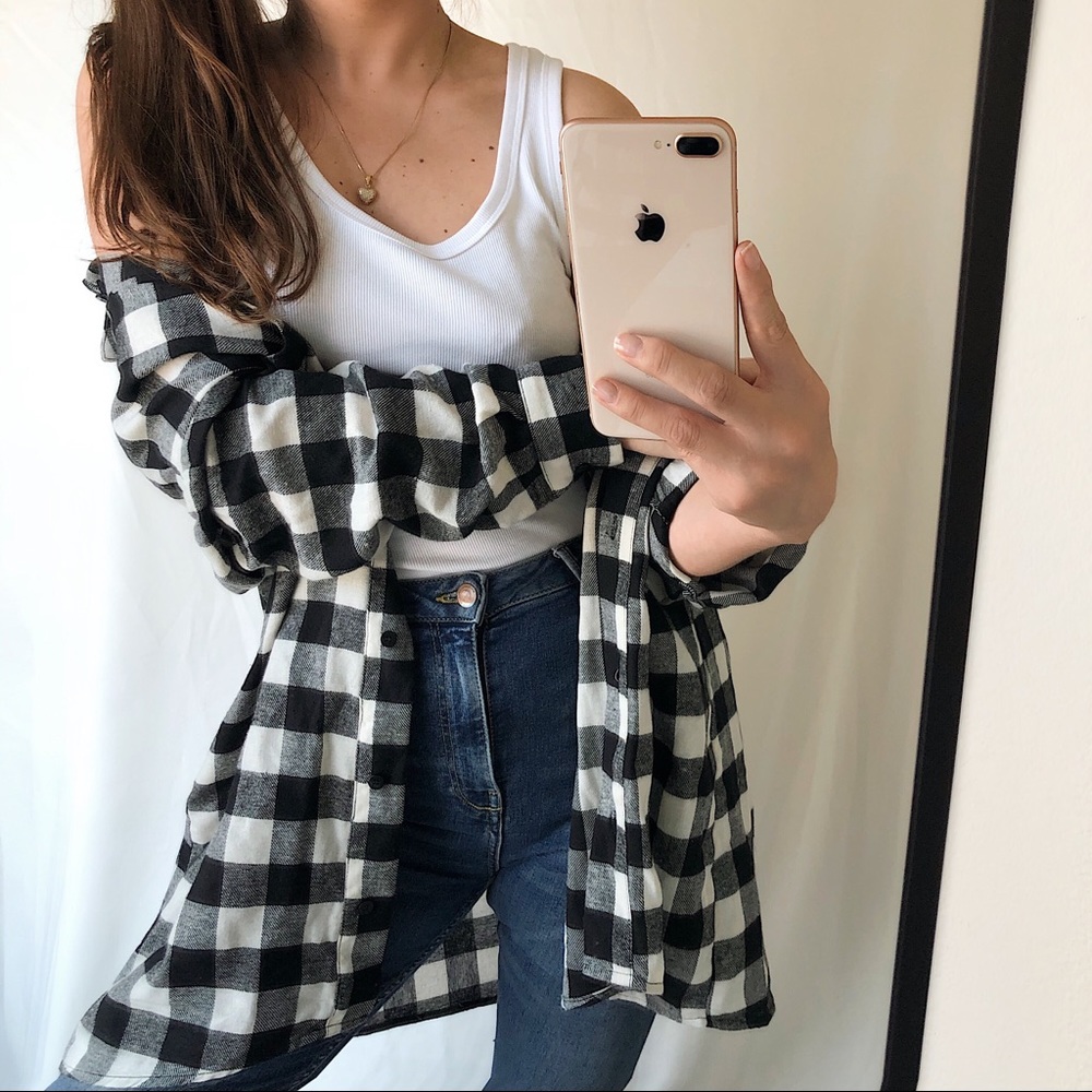 Plaid Shirt-Dress - Picture 2 of 7